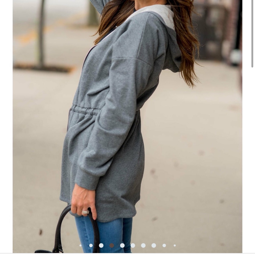 Betsy’s Heather Gray Zip Sweater